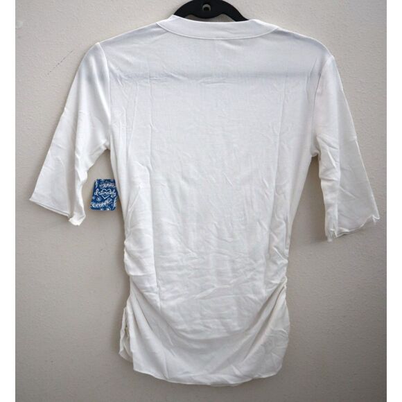 Intimately Free People OB1060305 Women's Sz L White Talk To Me T-Shirt - Picture 2 of 6